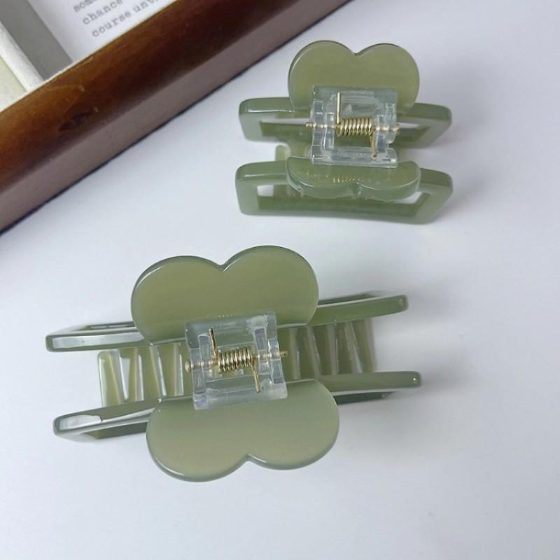 1pc Retro Heart Cube Hair Claw Clip with Acetate Material | Simple Elegant Ponytail Clip for Everyday Use | Suitable for Office Home Party | Spring Summer Collection | Mother' S Day Gift