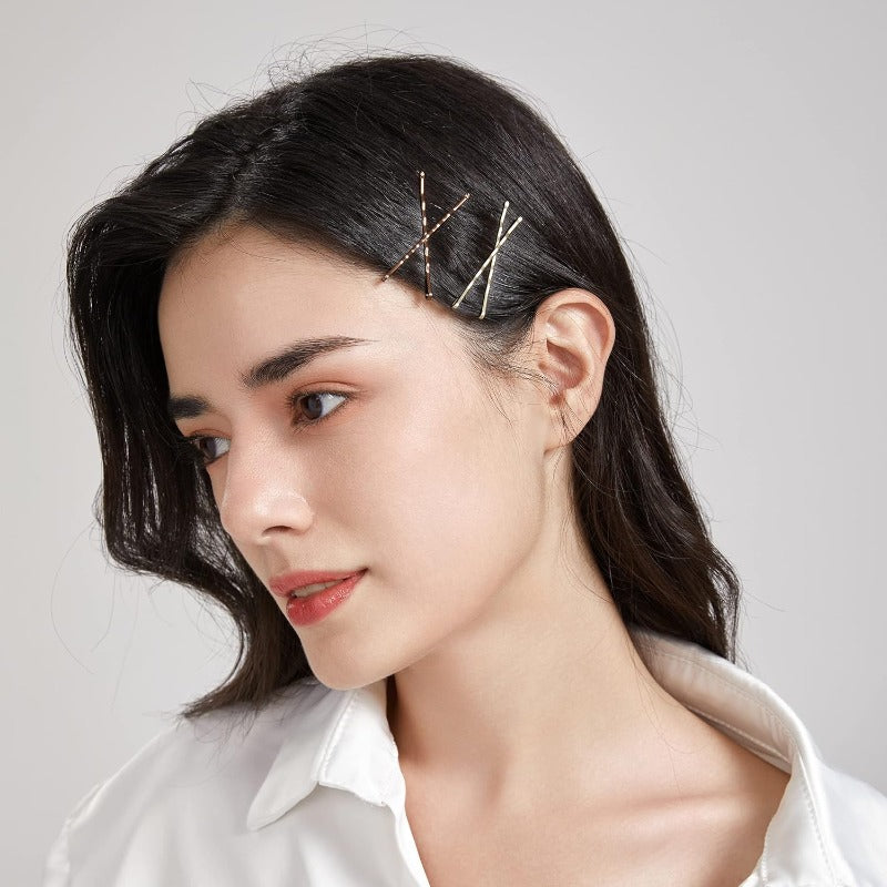 102 Counts Dofash Hair Clip Set | Braided Hair Clips for Women, 60pcs Bobby Pins, 30pcs Hyper Elastics Ties, 12pcs Snap Hair Clips - Blonde, Faux Leather, Ideal for Wedding