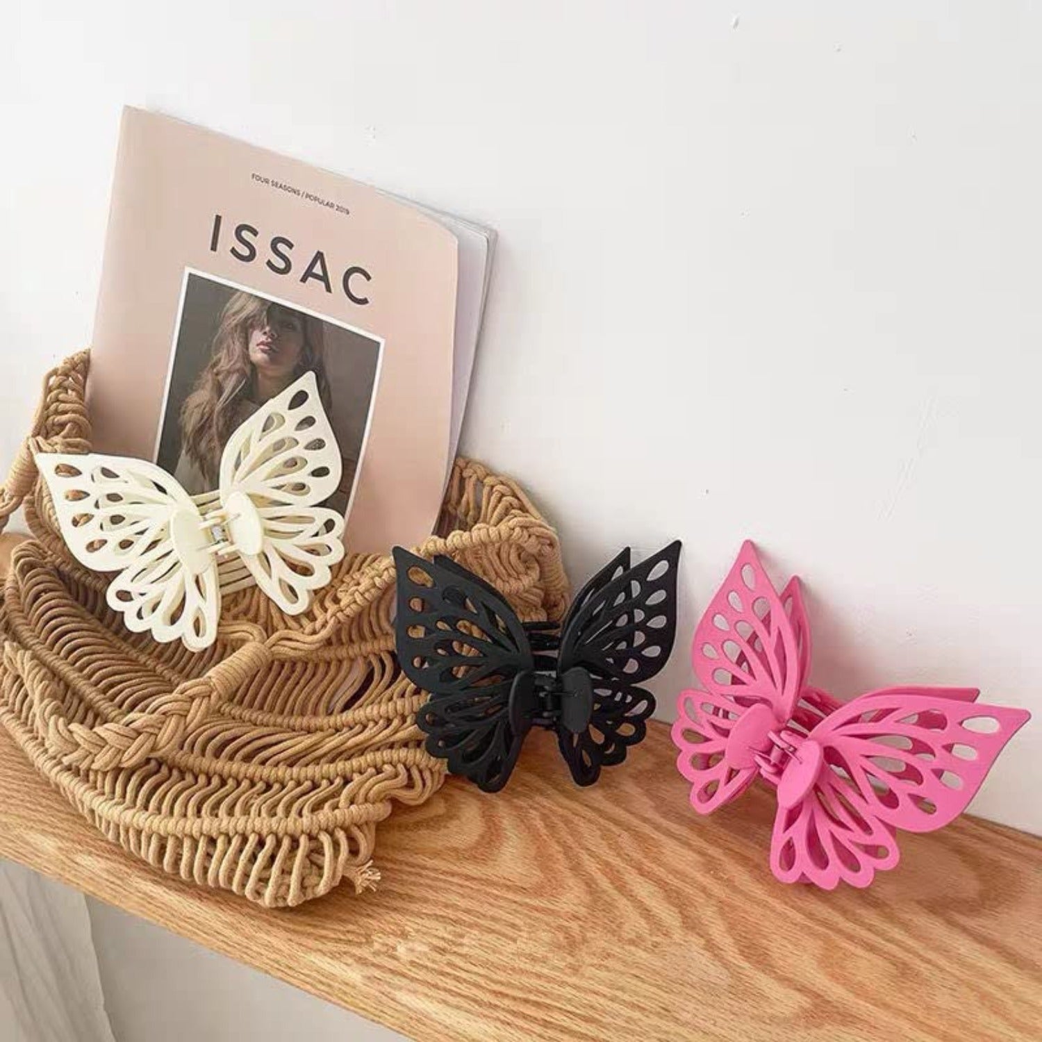 Set of 9 Butterfly Hair Clips Designed for Women, Featuring Large Claw Clips Suitable for Thick And Medium Hair. These Charming Matte Hair Additions Are Perfect for Various Occasions Such As Birthdays, Parties, Halloween, Christmas, And Everyday Use