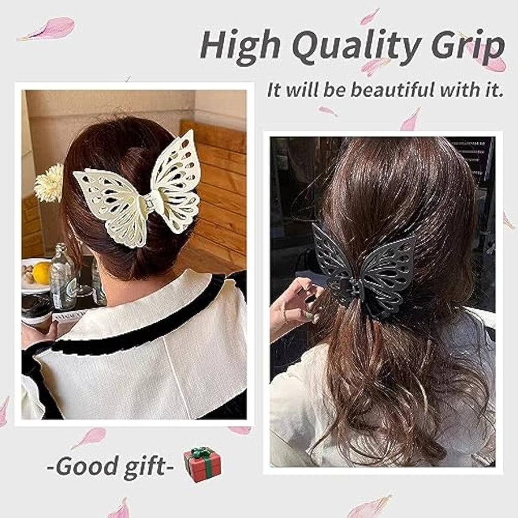 Set of 9 Butterfly Hair Clips Designed for Women, Featuring Large Claw Clips Suitable for Thick And Medium Hair. These Charming Matte Hair Additions Are Perfect for Various Occasions Such As Birthdays, Parties, Halloween, Christmas, And Everyday Use