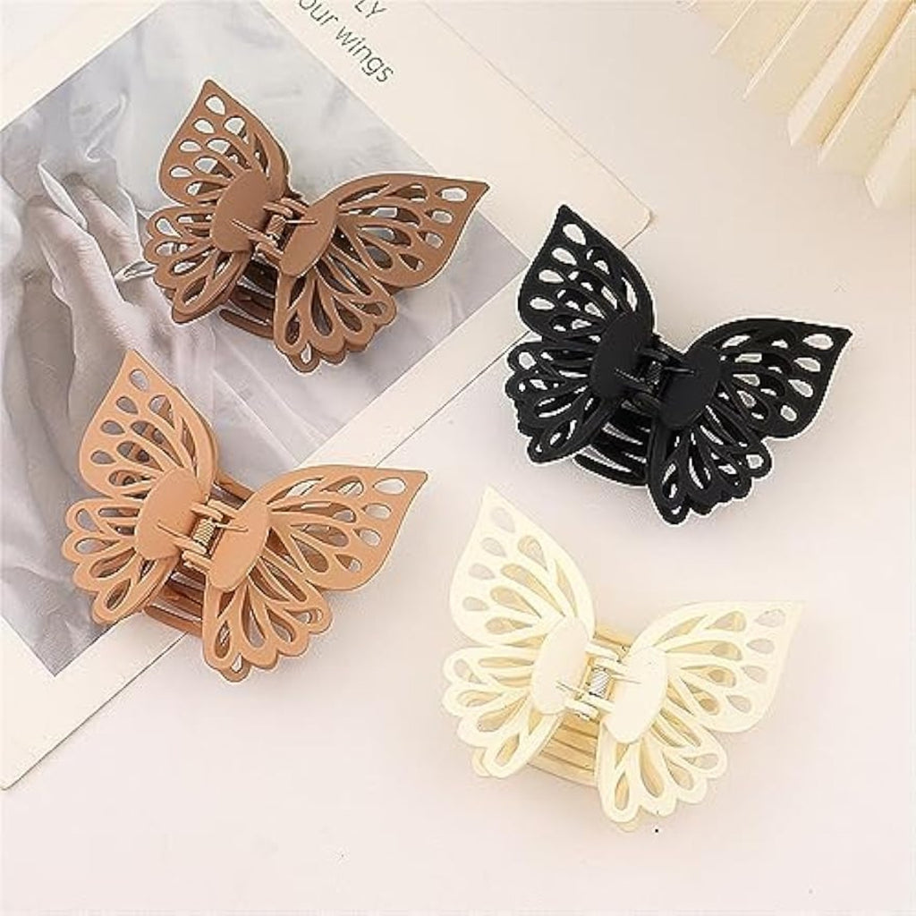 Set of 9 Butterfly Hair Clips Designed for Women, Featuring Large Claw Clips Suitable for Thick And Medium Hair. These Charming Matte Hair Additions Are Perfect for Various Occasions Such As Birthdays, Parties, Halloween, Christmas, And Everyday Use