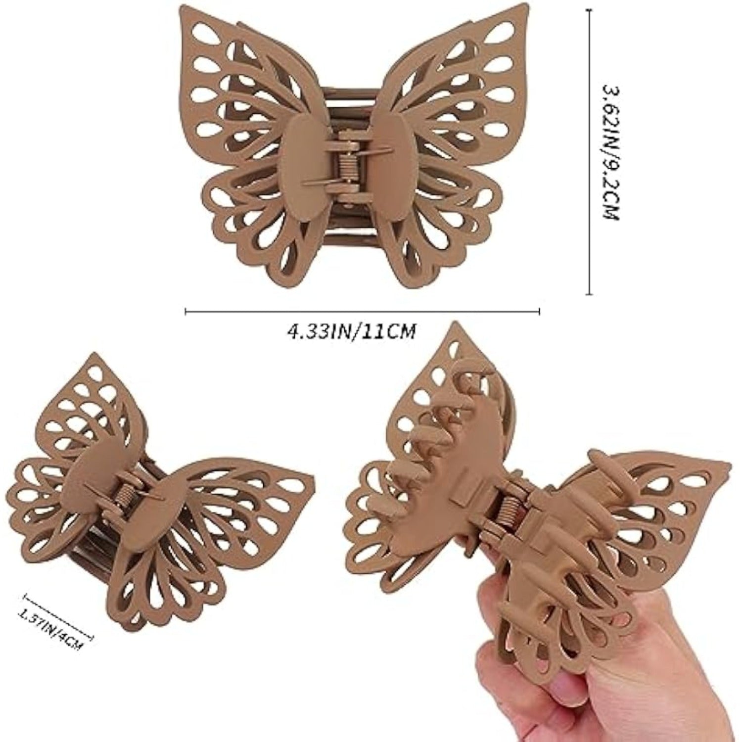 Set of 9 Butterfly Hair Clips Designed for Women, Featuring Large Claw Clips Suitable for Thick And Medium Hair. These Charming Matte Hair Additions Are Perfect for Various Occasions Such As Birthdays, Parties, Halloween, Christmas, And Everyday Use