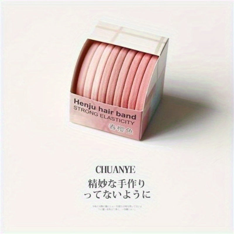 Kawano 9 Boxed Seamless Hair Ties, New Style for 2021, Easy Small Rubber Bands for Women'S Hair