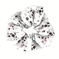 1pc Adorable Cow Print Scrunchie - Soft Fabric Hair Tie for High Ponytails & Buns, Durable and Elastic, Fashionable Daily Wear Accessory for Women