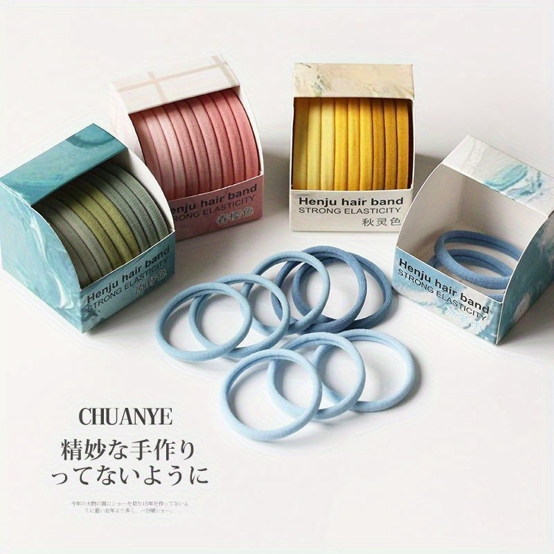 Kawano 9 Boxed Seamless Hair Ties, New Style for 2021, Easy Small Rubber Bands for Women'S Hair