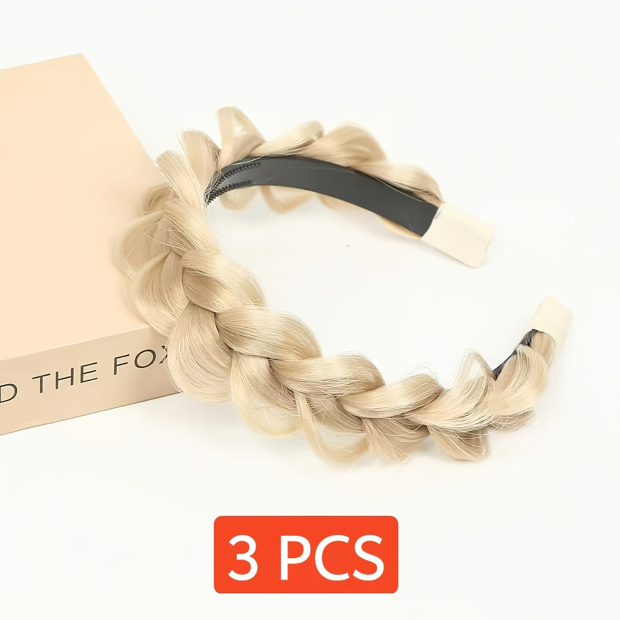 3 Elegant Artificial Braided Headbands with Teeth- Adjustable Elastic Non-Slip Headbands for Women and Men, Natural Hairstyles, Suitable for All Hair Types, Versatile Hair Accessories, Fashionable Hair Accessories, Comfortable Headbands