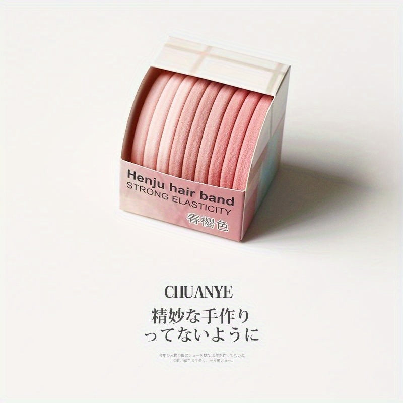 Kawano 9 Boxed Seamless Hair Ties, New Style for 2021, Easy Small Rubber Bands for Women'S Hair