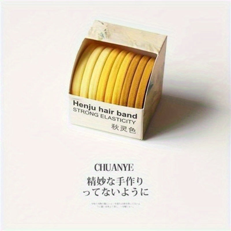 Kawano 9 Boxed Seamless Hair Ties, New Style for 2021, Easy Small Rubber Bands for Women'S Hair