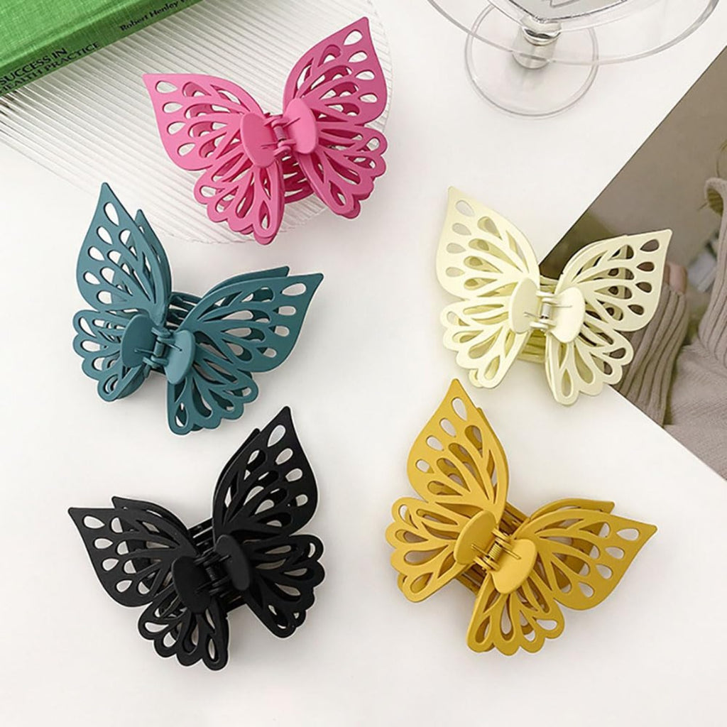 Set of 9 Butterfly Hair Clips Designed for Women, Featuring Large Claw Clips Suitable for Thick And Medium Hair. These Charming Matte Hair Additions Are Perfect for Various Occasions Such As Birthdays, Parties, Halloween, Christmas, And Everyday Use