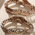Coffee Leopard Print Retro Hong Kong Style Grab Clip Women's Clip Headgear Hairpin Back Head Shark Clip Hair Accessories
