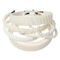 6PK Headbands for Women Slim and Wide Hair Band Cute Headband Set for Girls Fashion Beige Solid Wide Headbands Hair Accessories Set