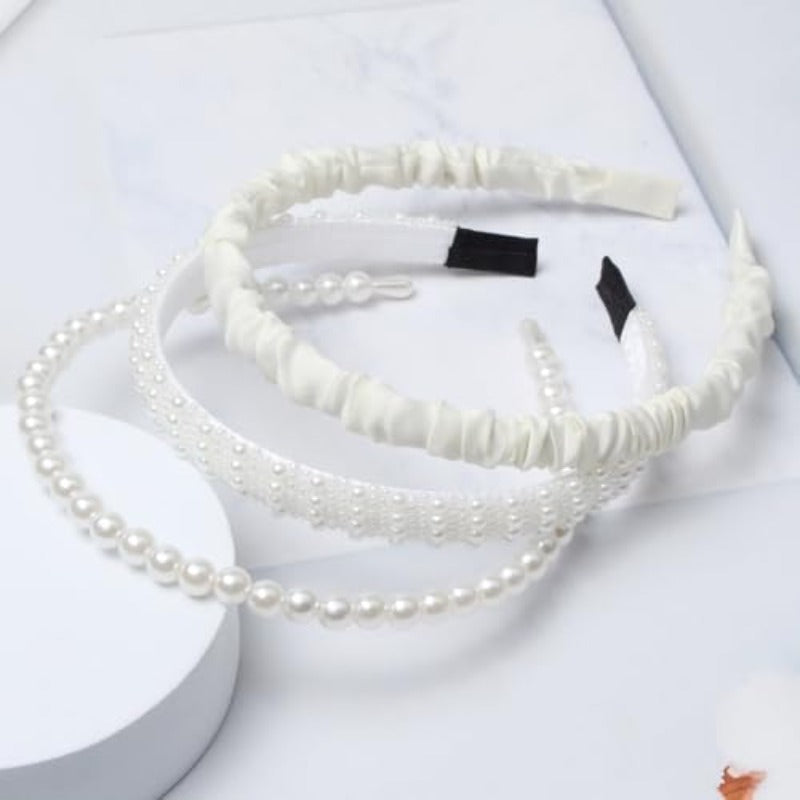 6PK Headbands for Women Slim and Wide Hair Band Cute Headband Set for Girls Fashion Beige Solid Wide Headbands Hair Accessories Set