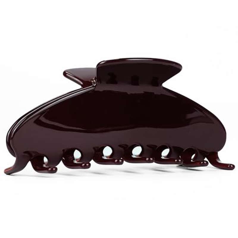 Women Acetate Hair Claw Clips Compatible for All Hair Types - Dark Brown Vintage Y2K Hair Clips with Hold, Lightweight Non-Slip Spring Clip for Thick\u002FThin Hair, Cute Gift for ( Fiber)