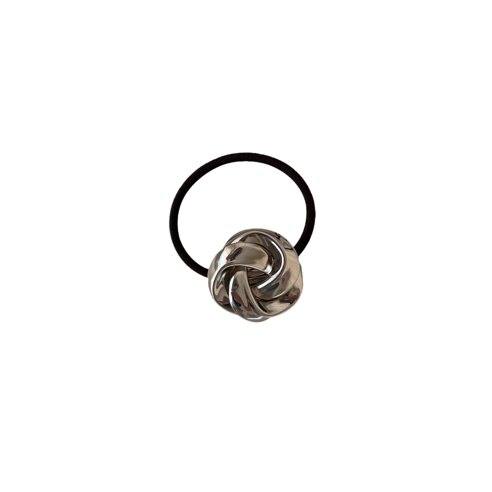 Single Women'S Metal Twist Hair Band | Versatile Simple Hair Rope, Elegant High-End Headband Rubber Band, Crochet Style, Solid Color