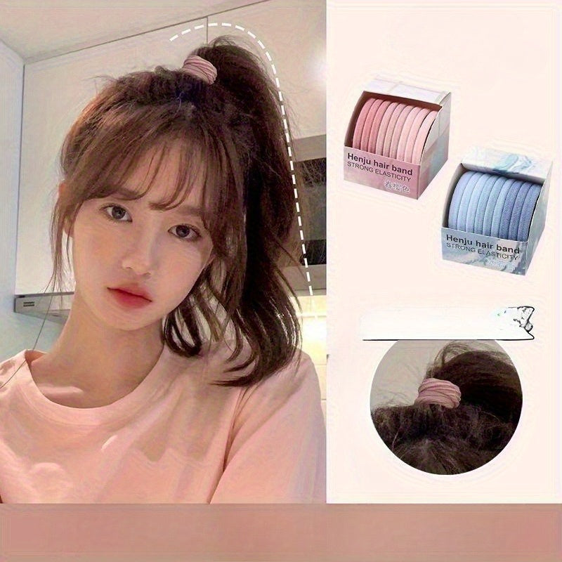 Kawano 9 Boxed Seamless Hair Ties, New Style for 2021, Easy Small Rubber Bands for Women'S Hair