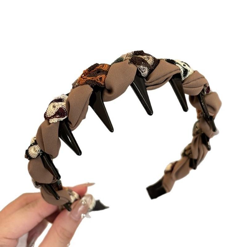 1pc Vintage Stylish Color-Contrast Twist Hairband for Women | High-Crown Design & Non-Slip Grip | Ideal for Fall\u002FWinter | Comfortable Blend