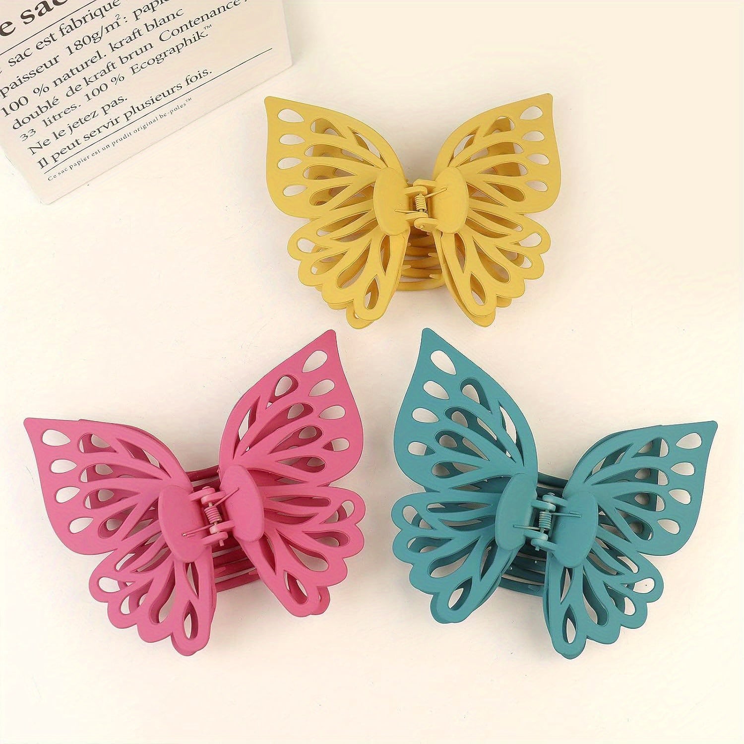 Set of 9 Butterfly Hair Clips Designed for Women, Featuring Large Claw Clips Suitable for Thick And Medium Hair. These Charming Matte Hair Additions Are Perfect for Various Occasions Such As Birthdays, Parties, Halloween, Christmas, And Everyday Use