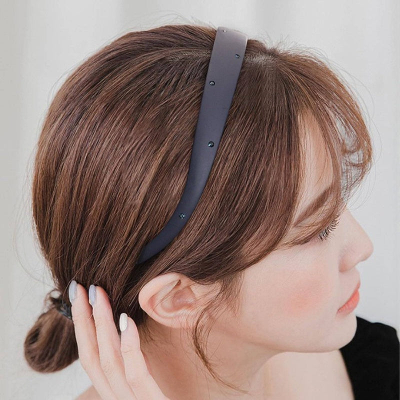 2 Pack Rhinstone Plastic Headbands Women, Headbands Designed Eyewear, Fashion Skinny Headbands with TeethBlack, Brown, Fashion Accessories, Eyewear Support, Chic Design, Trendy Headwear, Durable Material, Lightweight Headband, Headband Set