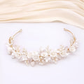 Elegant Bridal Headbands with Wide Ceramic Flower & Wedding Hair Accessories Suitable for Women & Girls - Wedding, Prom, for Normal Hair, Year-Round Events