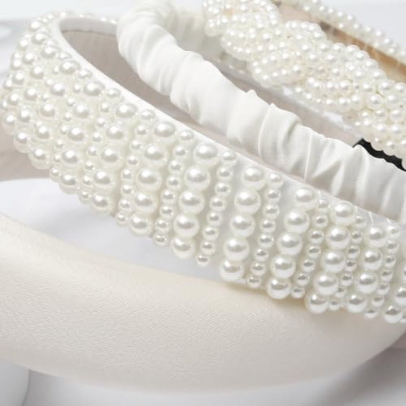 6PK Headbands for Women Slim and Wide Hair Band Cute Headband Set for Girls Fashion Beige Solid Wide Headbands Hair Accessories Set