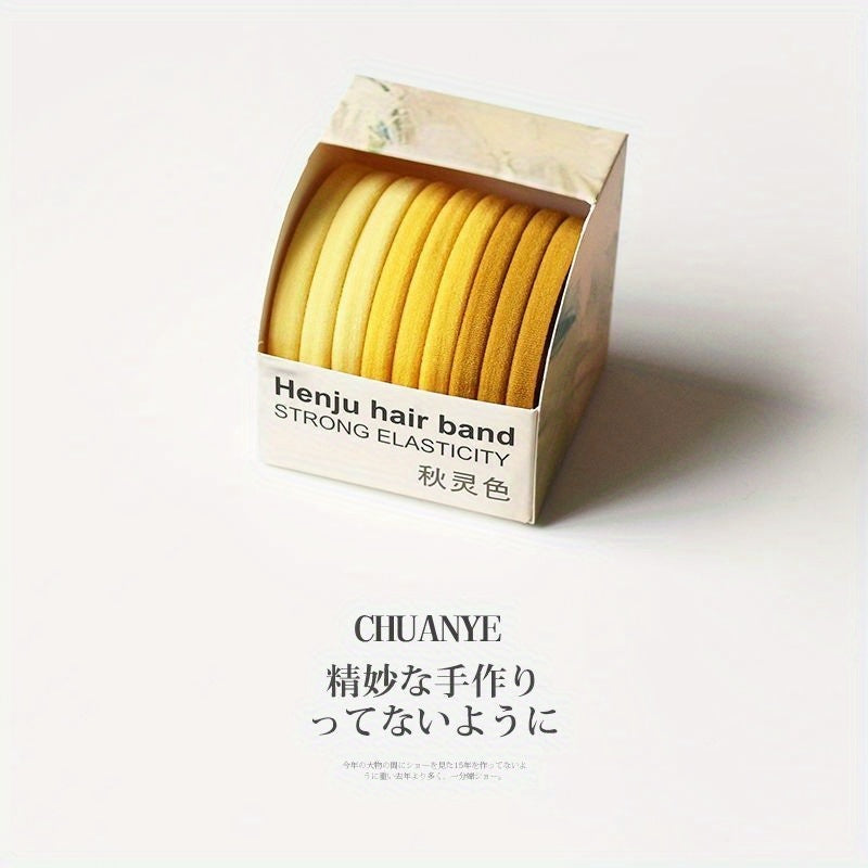 Kawano 9 Boxed Seamless Hair Ties, New Style for 2021, Easy Small Rubber Bands for Women'S Hair