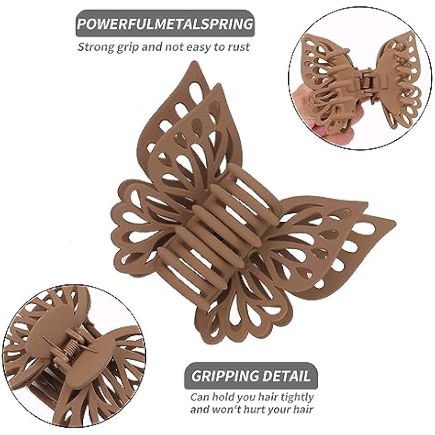 Set of 9 Butterfly Hair Clips Designed for Women, Featuring Large Claw Clips Suitable for Thick And Medium Hair. These Charming Matte Hair Additions Are Perfect for Various Occasions Such As Birthdays, Parties, Halloween, Christmas, And Everyday Use